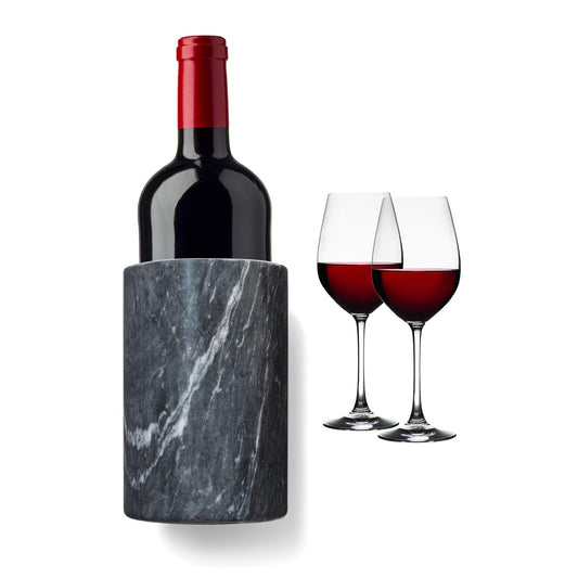 Fox Run Marble Wine Bottle Holder and Utensil Crock Black
